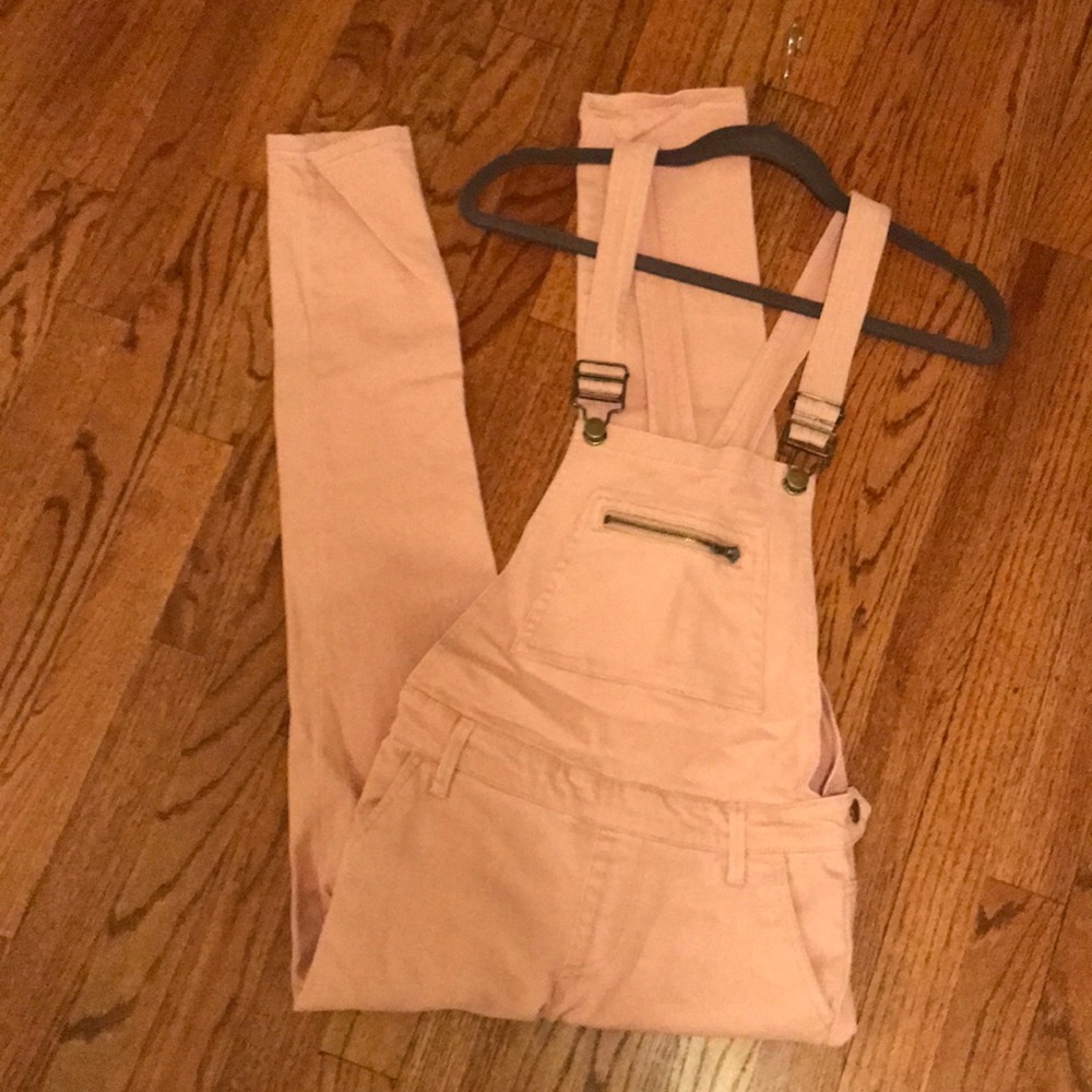 Forever 21 Pink Denim Overalls